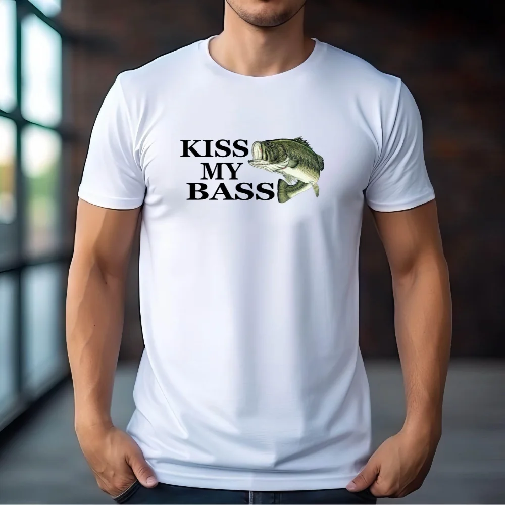 

FPACE Vintage Fishing Men T-Shirt My Bass Fish Printed T shirt Sport Men's Clothing Women Oversized t-shirt