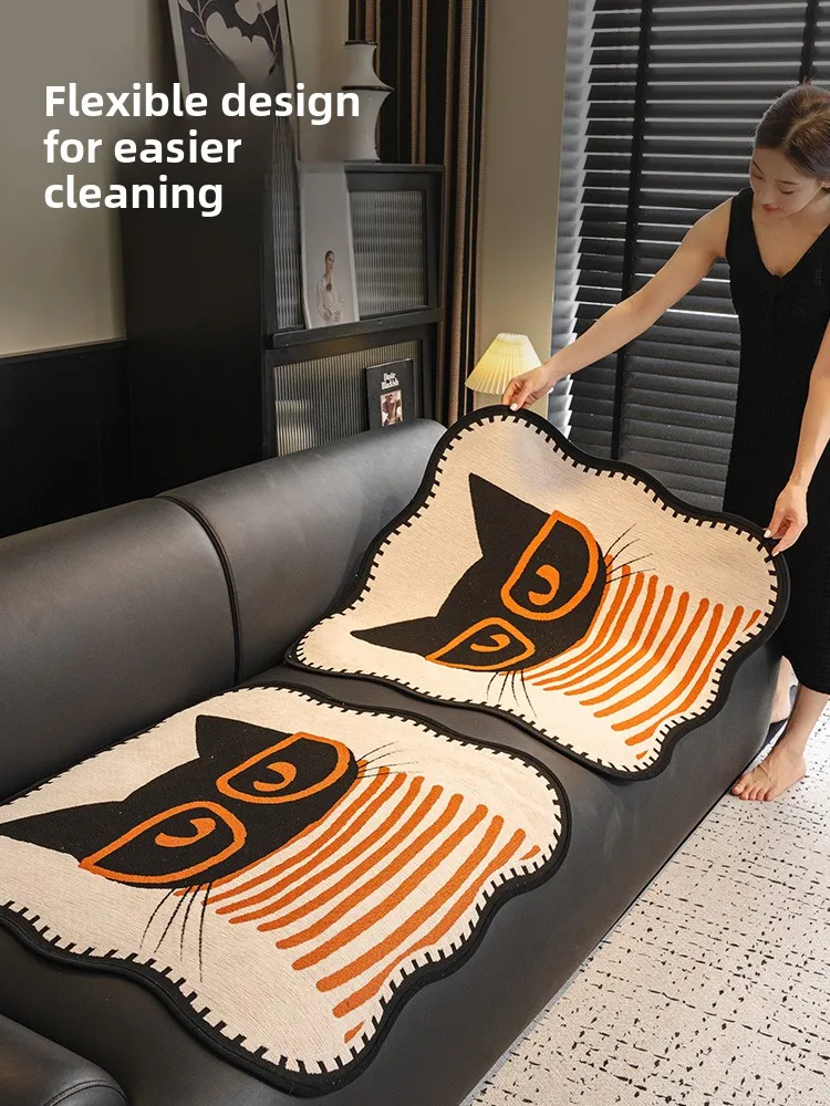 Universal Four Seasons Anti-Slip Single Person Leather Sofa Cushion Cover High Sensation Detachable One-Piece Sofa Pad