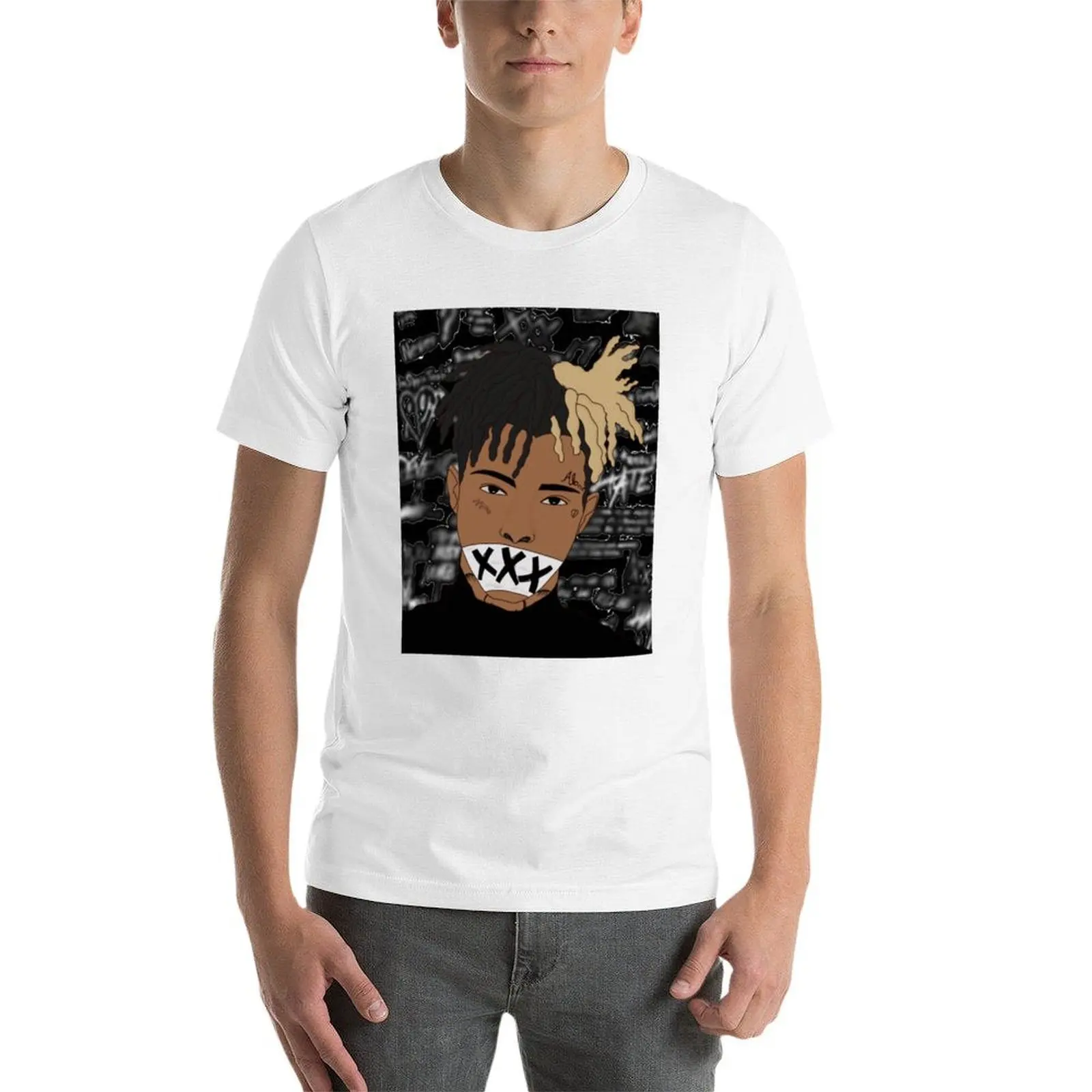 Xxxxx تي شيرت أسود القطن تي شيرت عادي للرجل حزمة القطن تي شيرت رجل 100% مضحك تي شيرت رجل تي شيرت