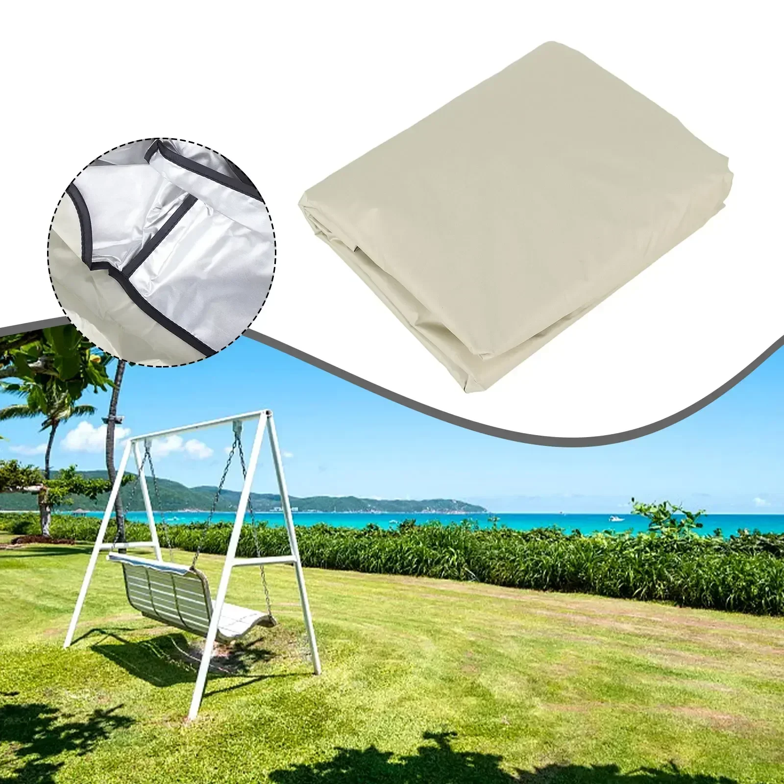 Chair Cover Garden Outdoor Swing Seat Cover 150cm Waterproof Cushion Patio Chair Decoration Replacement Parts Easy To Clean
