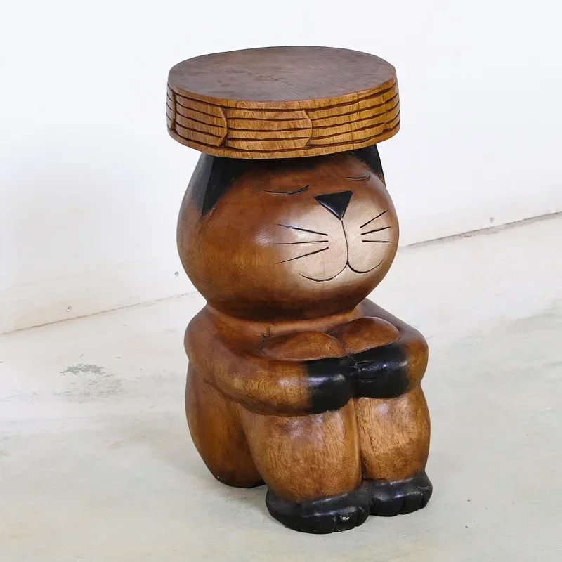 

Wooden cat stool, creative crafts for home clubs