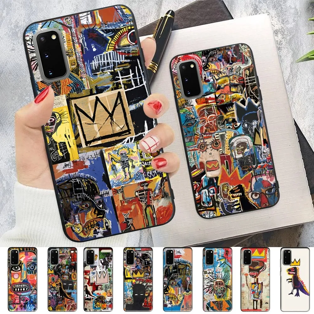 J-Jean-M-Michel B-BasquiatS Art Phone Case For Samsung S 9 10 20 21 22 23 30 23plus lite Ultra FE S10lite Fundas