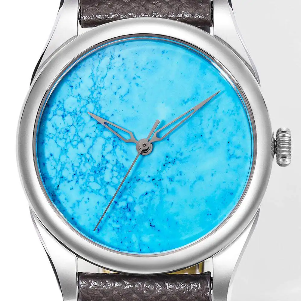 

Turquoise Gem Dial Mechanical Watch 38mm Luxury Men's Waterproof Mechanical Watch