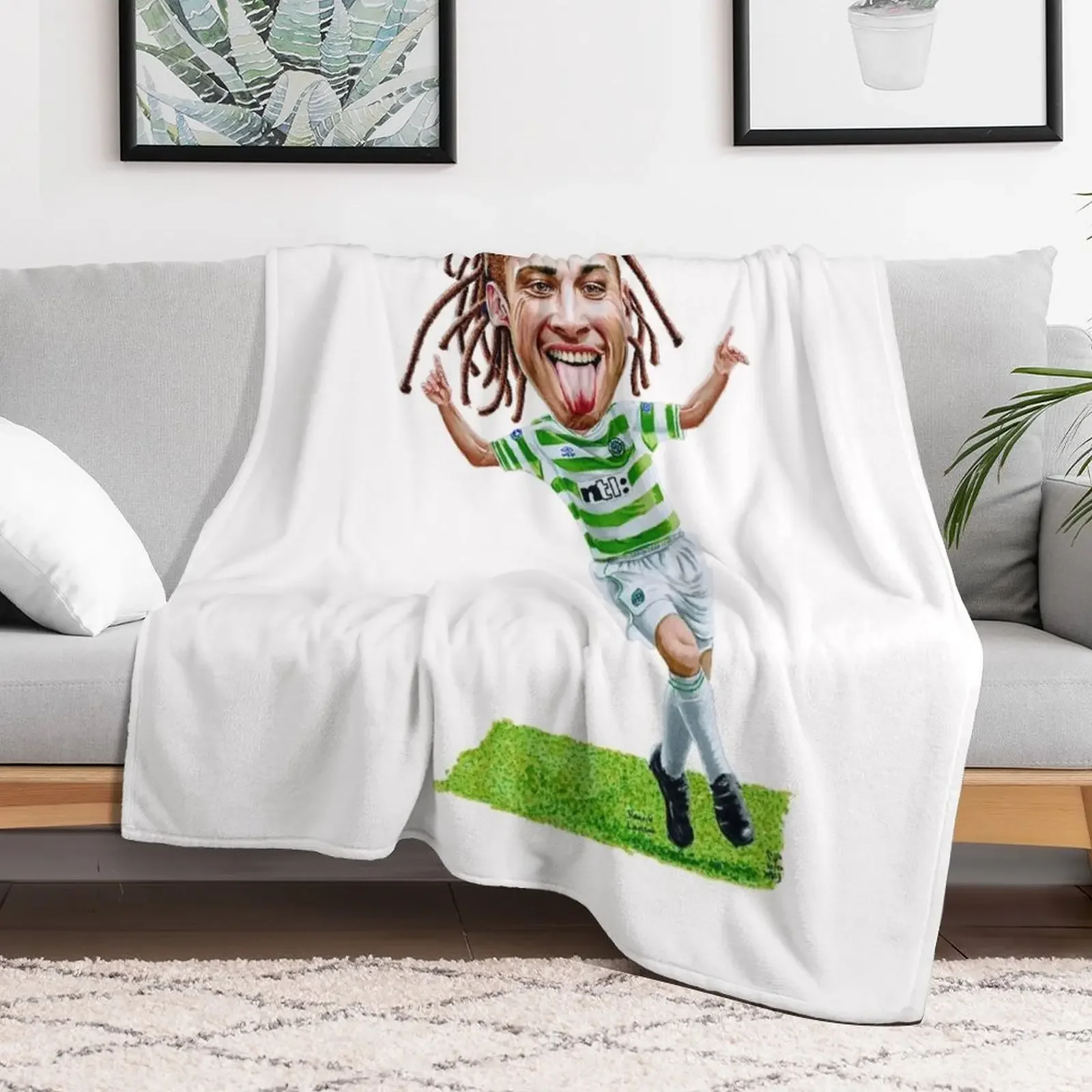 Henrik Larsson - Celtic Throw Blanket Summer Beddings valentine gift ideas Blankets