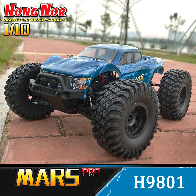 HNR MARS Pro H9801 RC Car 1:10 2.4Ghz 4WD Rc Radio Control Car 80A ESC Brushless Motor Off Road Car Monster RTR Toy