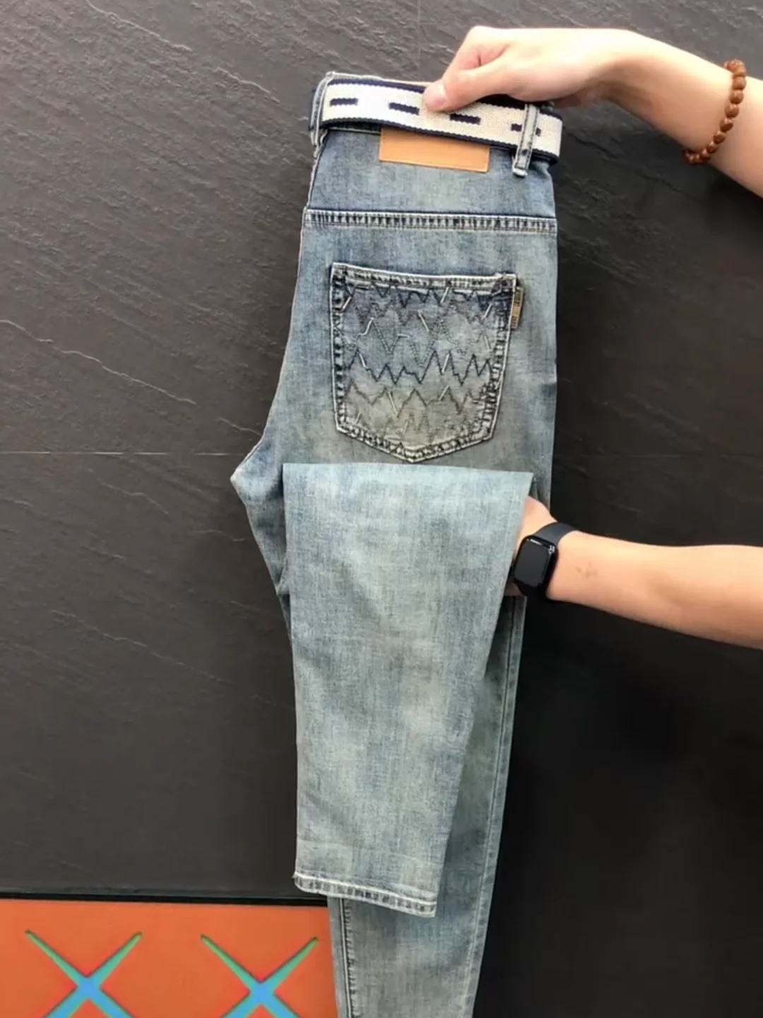 

High Quality Men's Casual Jeans Spring Summer New Arrival Versatile Stylish Slim Fit Antimicrobial High Waist Long Pants