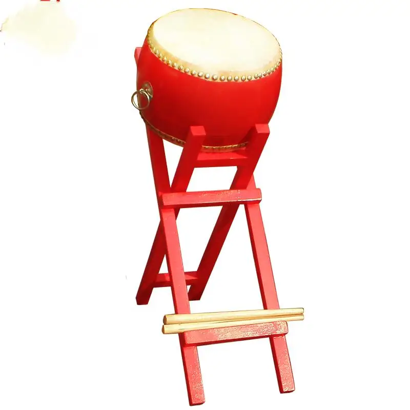 13 Inch Children Cow Leather Drum with Stand Drumstick Stage Performance Professional Traditional Percussion Instrument