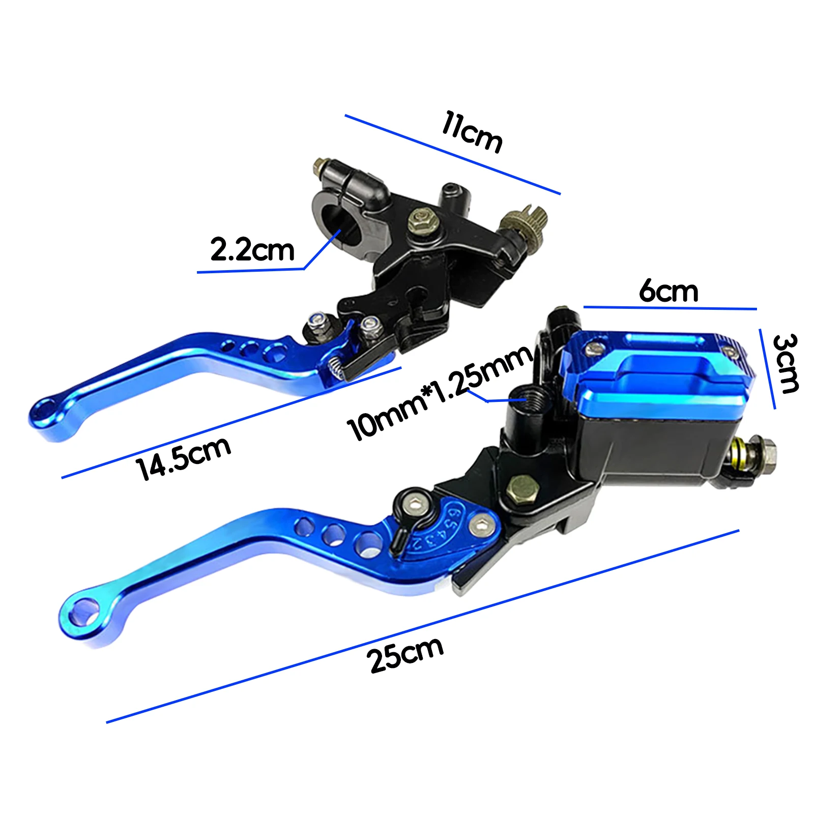 Motorcycle Master Clutch Brake Cylinder Reservoir Levers Kit Fluid Reservoir Tank With Hydraulic Cylinder Pump 22mm