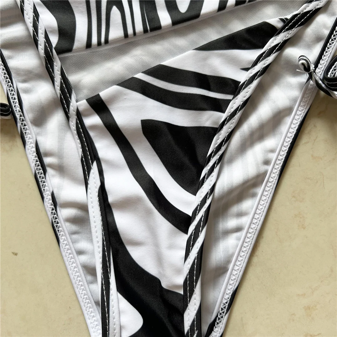 Sexy One-Shoulder-Bikini mit Bügel und V-Ausschnitt, Damen-Badeanzug, zweiteiliges Bikini-Set, Badebekleidung, Badeanzug, Modell V4229 – Detail 39