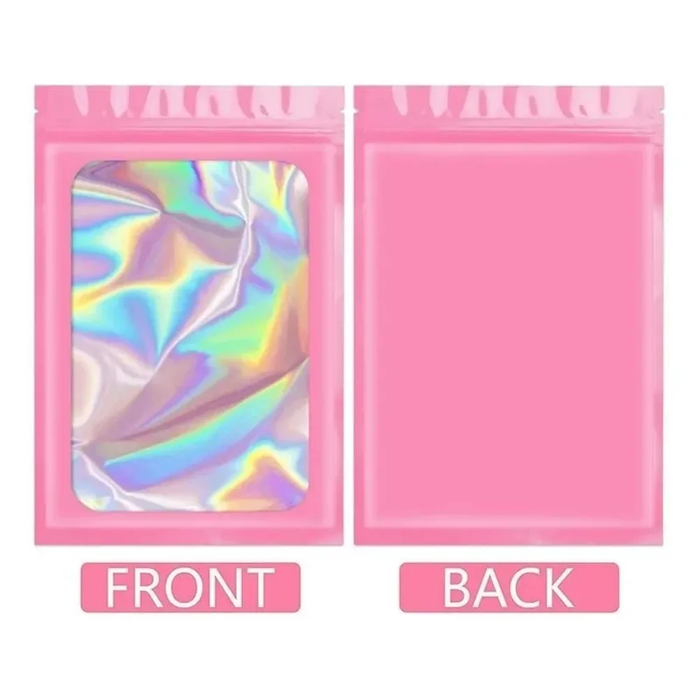10-50Pcs Laser Ziplock Bag Necklace Earrings Jewelry Gift Packing Bags Cell Phone Cases Colorful Packing Bags Kitchen Organizer