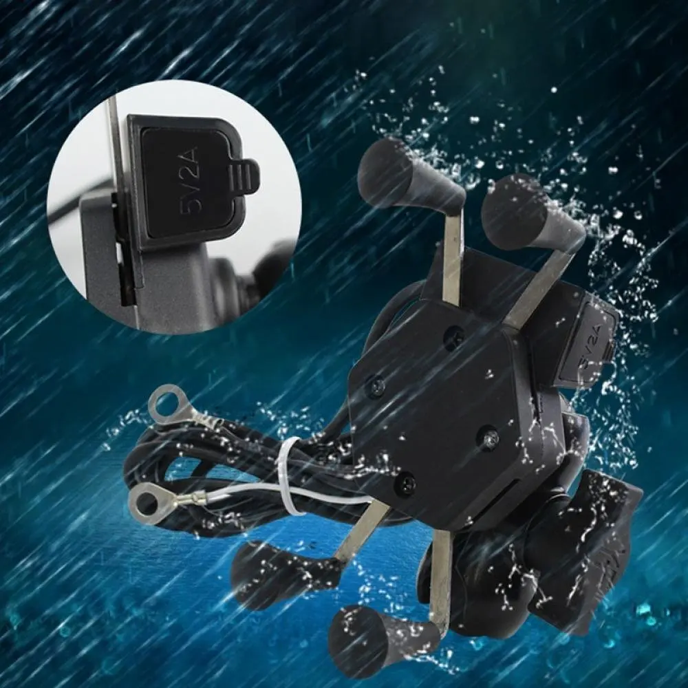 Motorcycle Moto Rear Mirror Mount for Cellphone Motorbike Scooter Phone Holder Stand for 4.7-6.7inch Mobile Devices GPS Bracket