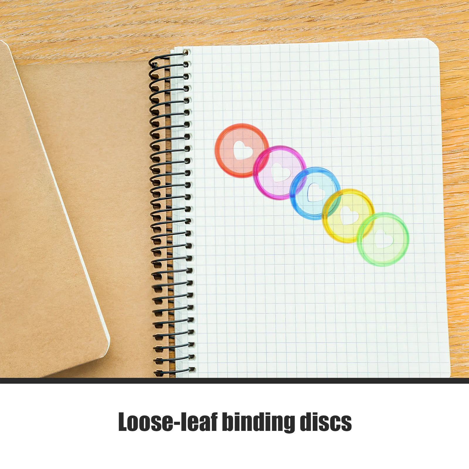 25pcs Colorful Heart Binder Discs Abs Plastic Binding Buckles Round Replacement Discs For Notebook Planners Office Home Diy