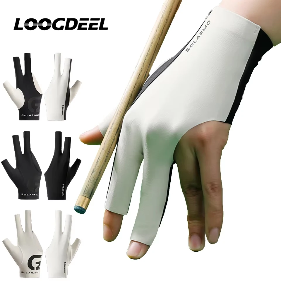 LOOGDEEL 1PC Three-finger Finger Snooker Billiard Glove Bill