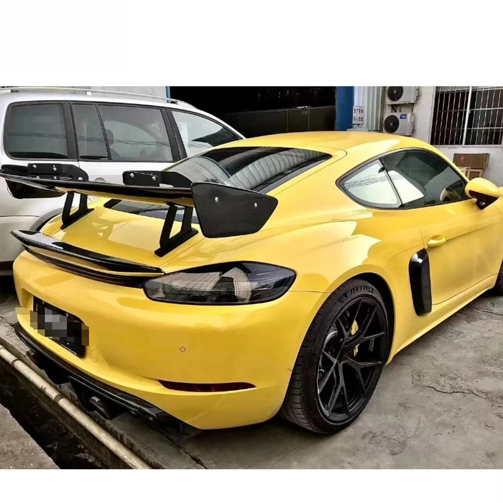 718 GT4 الجناح الخلفي السيارات اكسسوارات السيارات الخارجية الخلفي الجذع المفسد الخلفي الجناح الذيل سوان المفسد ترقية أجزاء عودة بطة الجناح #4