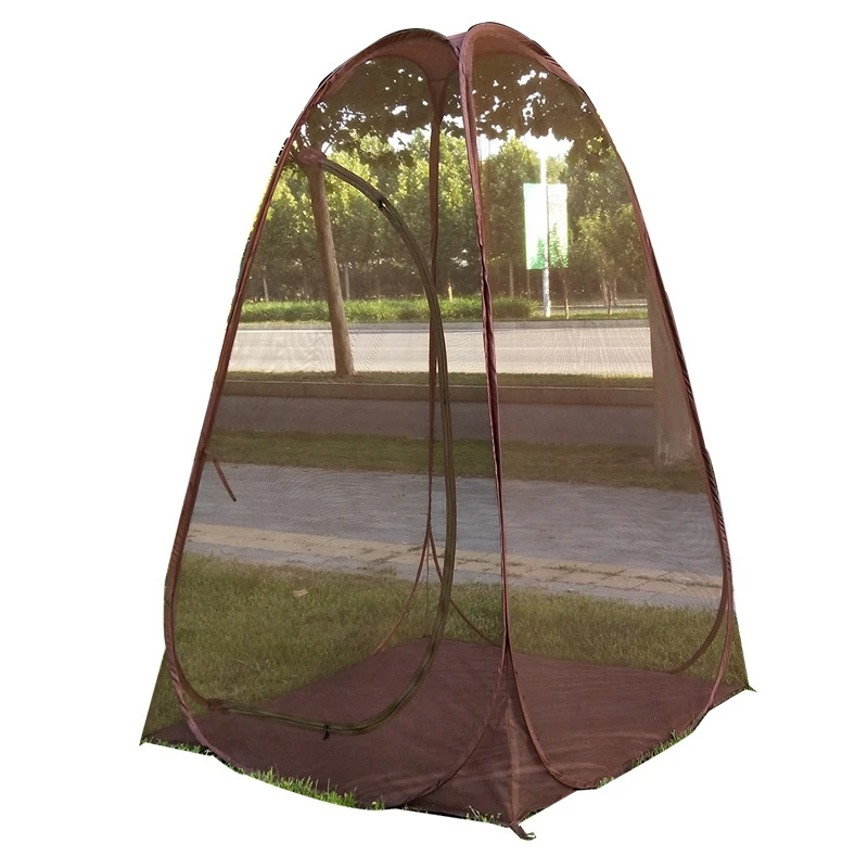 

​​​​​​​Automatic Spring Quick Open Steel Wire Mosquito Mesh Tent Pop Up Single Person Outdoor Camping Summer Meditation Tent