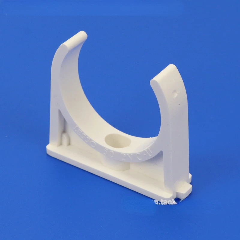 White PVC Plastic Pipe Clip UPVC Pipe Clip U-shaped Pipe Clip Saddle Saddle Type Pipe Clip Pipe Buckle