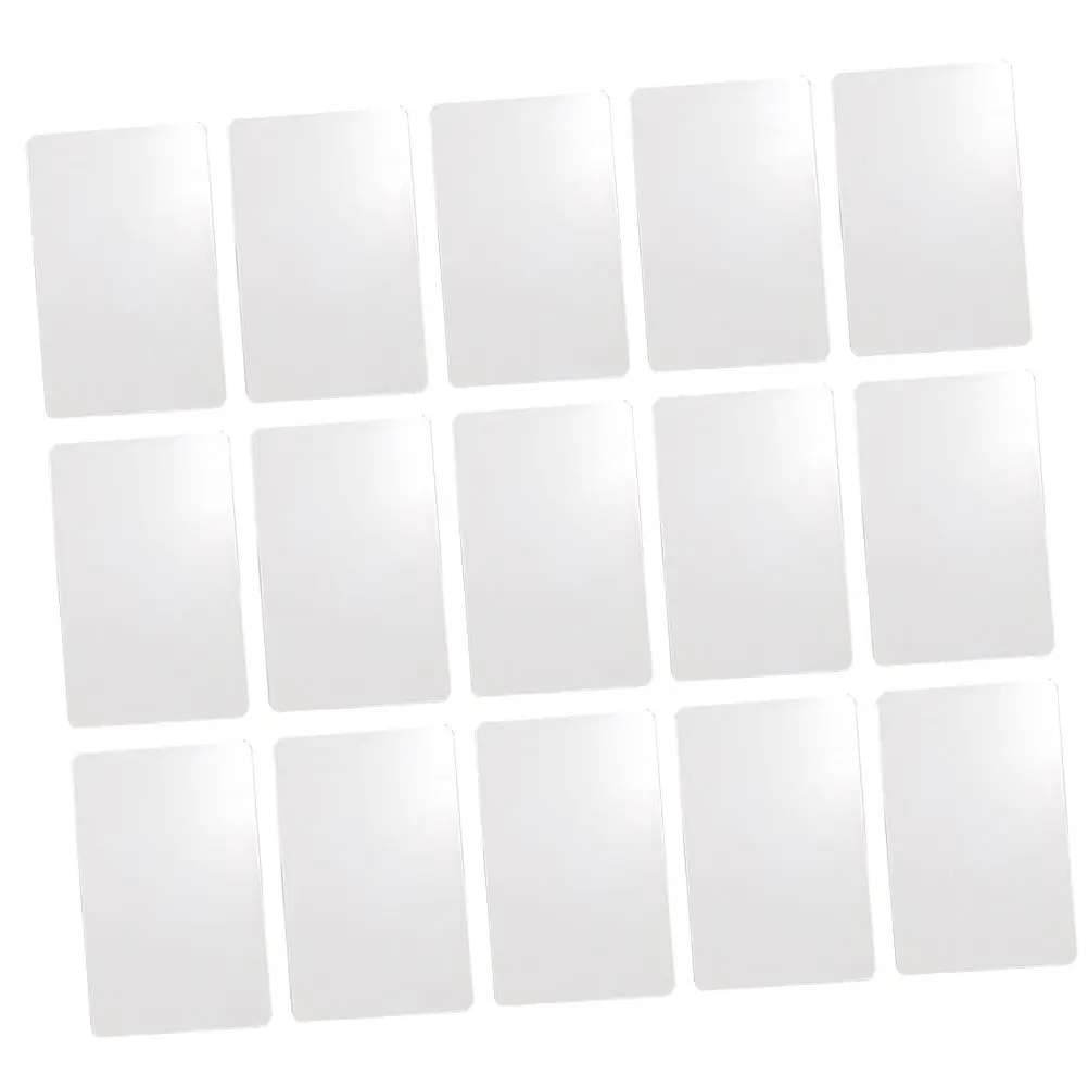 

50Pcs PVC White Vintage Style Dual-Side Blank Plastic Price Name Tags Luggage Id Card Craft Supplies Id Card Dual-Side Tags