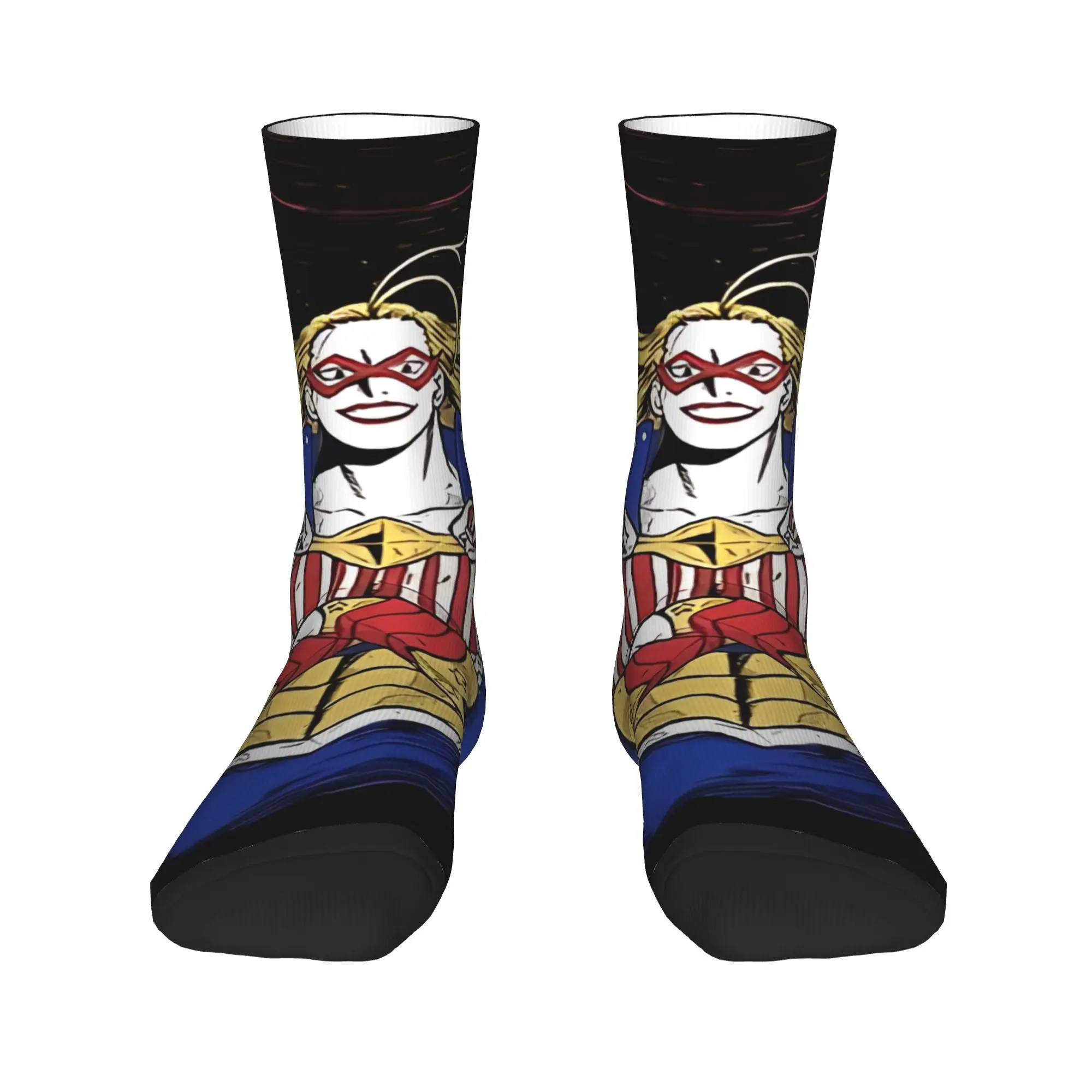 

Funny Sock Bandai My Hero Academia Unbreakable Smile Of Justice Rock Quality Pattern Printed Men Crew Socks Casual Men's Socks