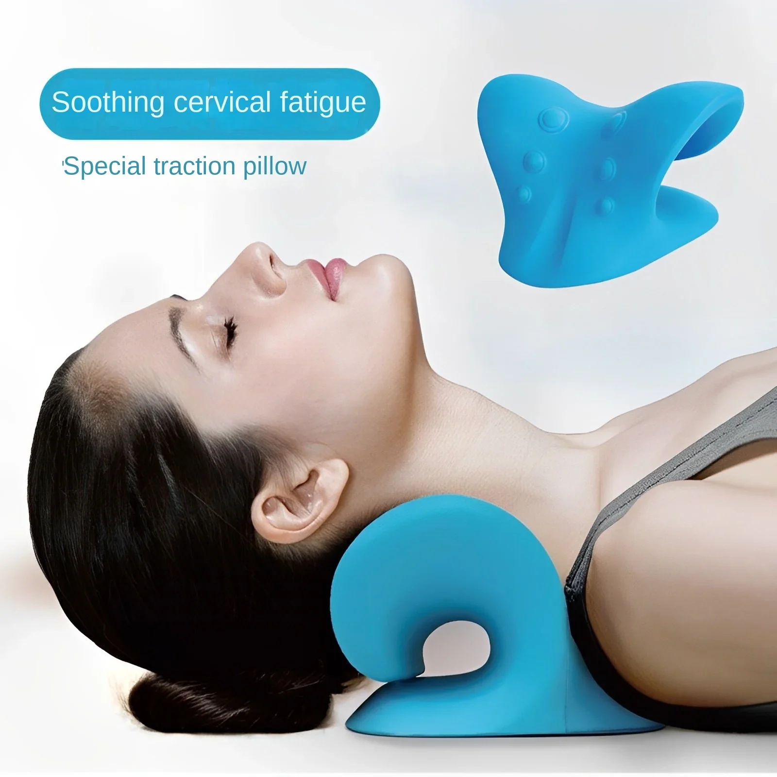 Fugui Bag Cervical Orthotics Traction Massage C Type Sleep Shoulder and Neck Cervical Massage Pillow