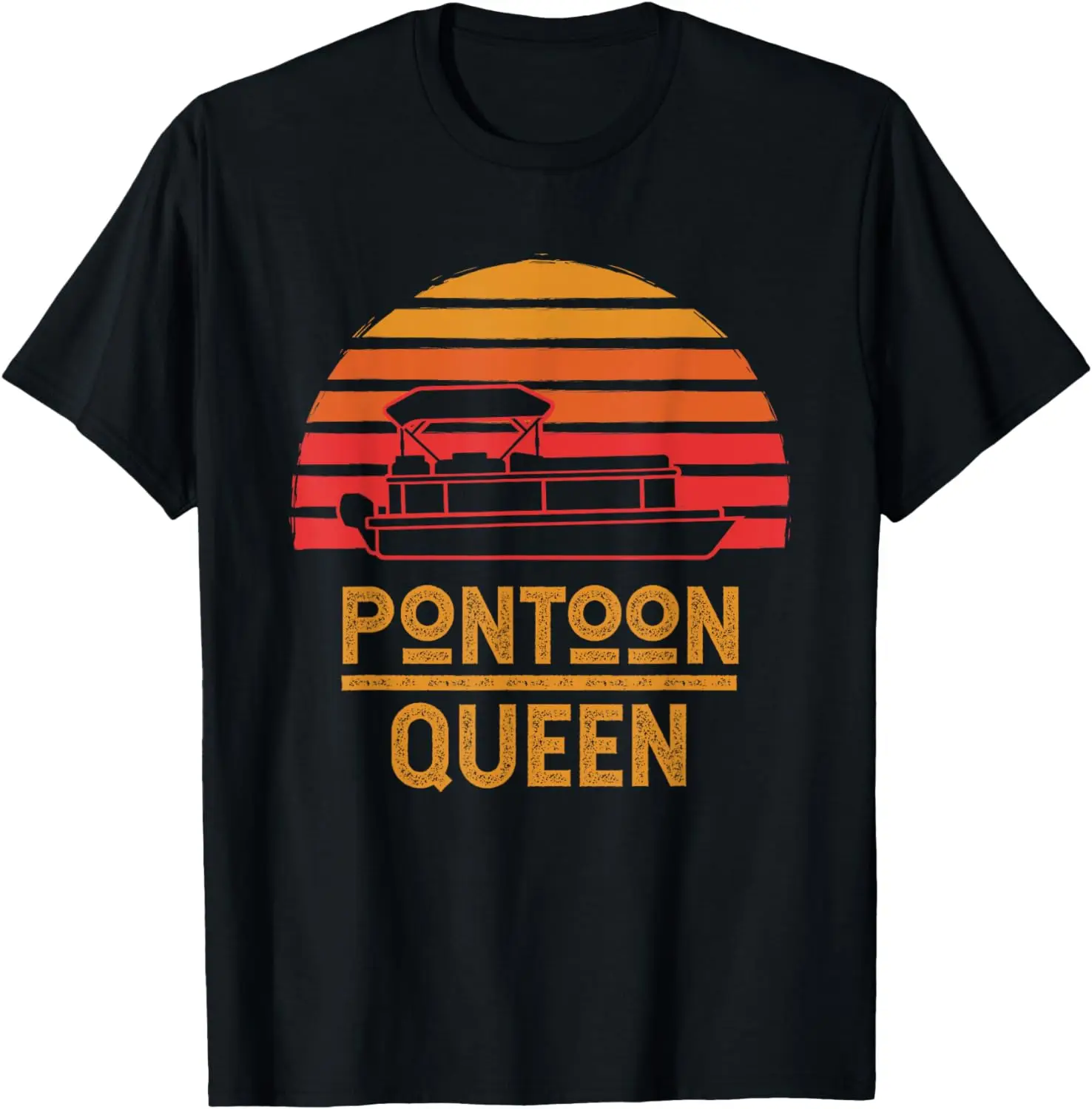 

Vintage Pontoon Queen Women Funny Boating T-Shirt