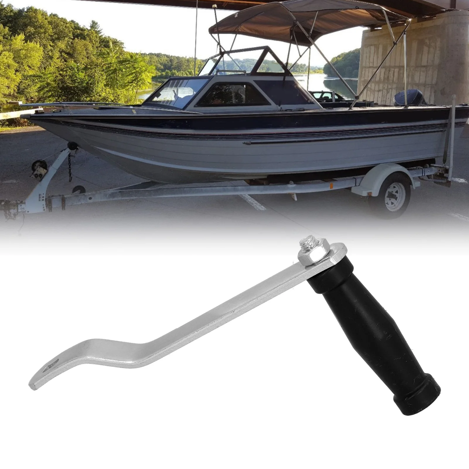 

Ergonomic Winch Handle Crank Comfortable Grip Replacement for Boat Trailer Marine Winch Reduce Hand Fatigue Quuick Installation