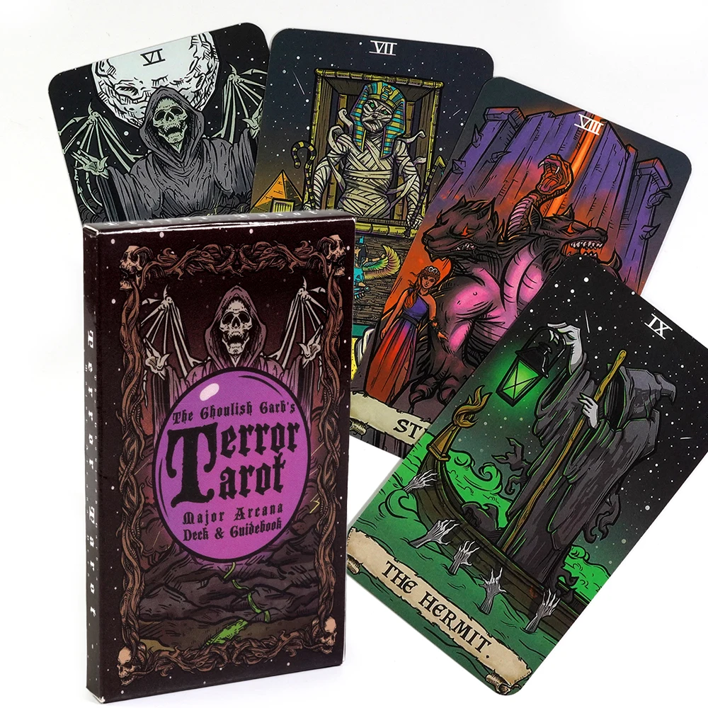 Baraja de cartas de Tarot de Terror, baraja de cartas de Tarot de Arcana mayor, baraja gótica de Halloween, 23 piezas