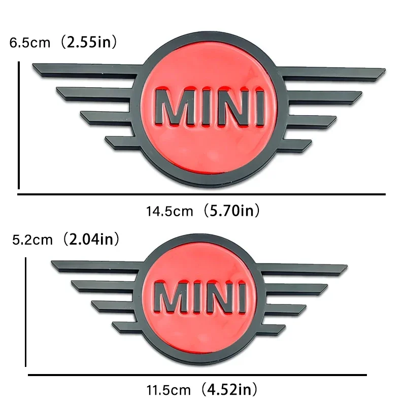 ABS Car Front Head Emblem Rear Sticker Logo for Mini Coopers F54 F60 F55 F56 F57 Refit Replacement Badge Exterior Accessories