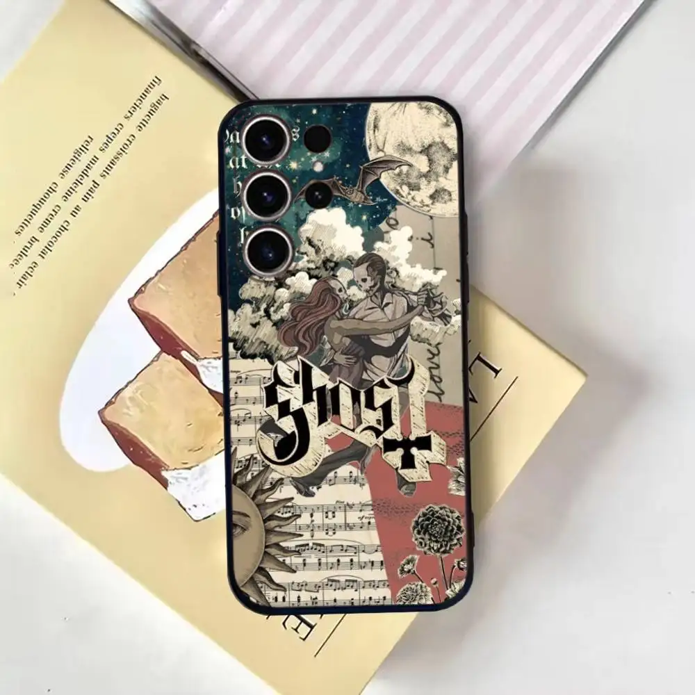 حافظة هاتف Ghost Heavy Metal Band لهاتف SamsungS25,24,21,22,23,30,Ultra,20,Plus,Fe,Lite,not,10,9,Soft Black Cover #3