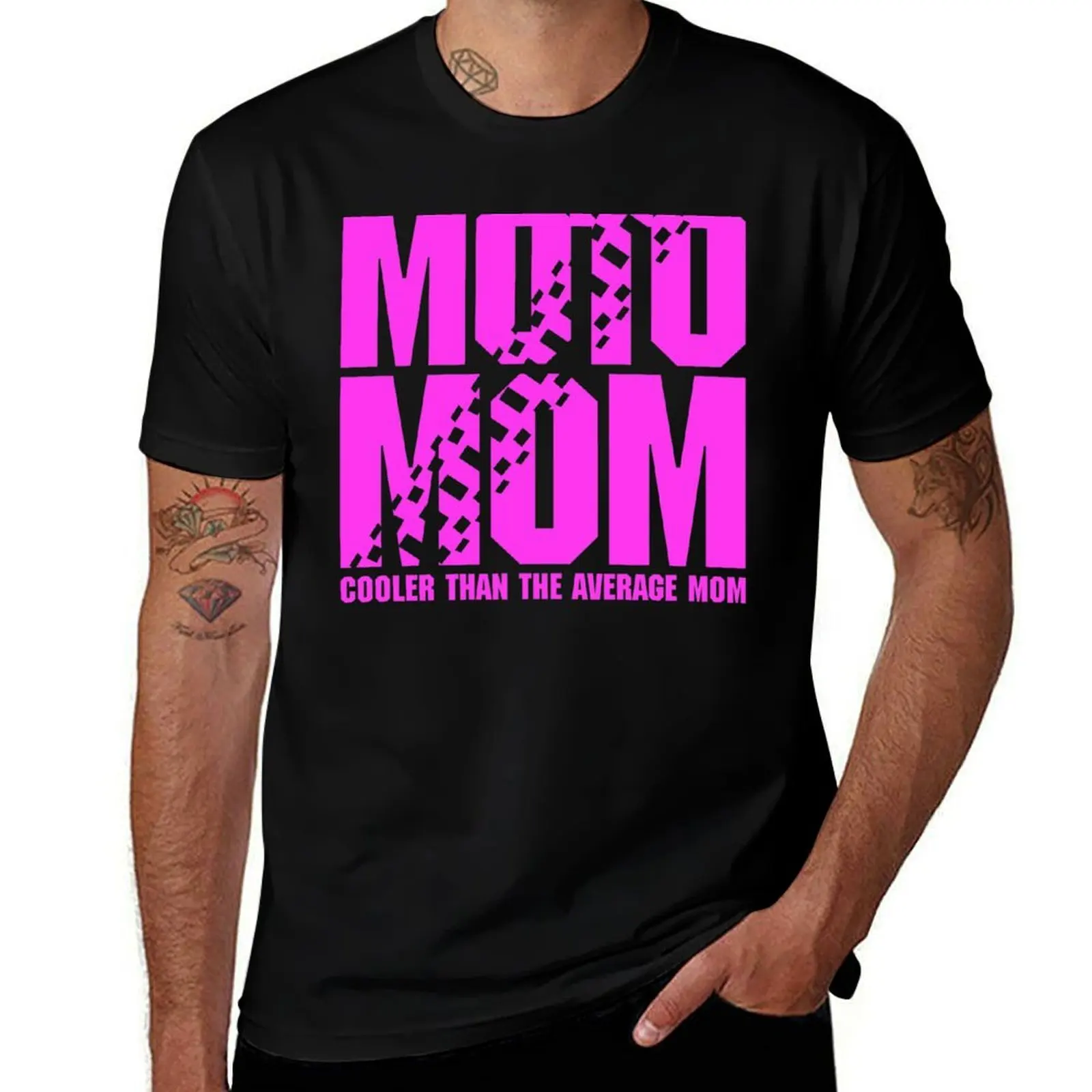 Moto Mom Hoodie Cooler Than The Average Mom T-Shirt Streetwear Print Tee Shirt T-Shirt