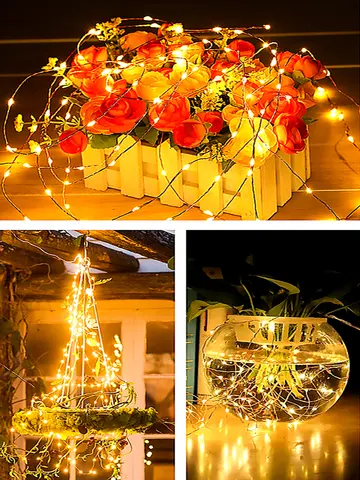 5M/10M/20M USB LED String Lights Copper Silver Wire Garland Light Waterproof Fairy Lights For Christmas Wedding Party Decorative