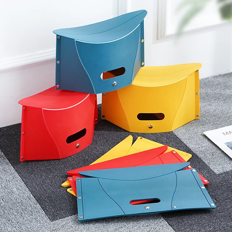 Kunststoffkarte Klapphocker Outdoor Camping Angeln Multifunktionale Klappstühle Handaufbewahrungskorb