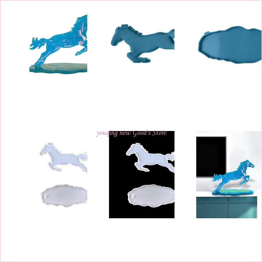 

57QA Horse Ornaments Mold Resin Casting Animal Pendant Mold Suitable for Diy Crafts
