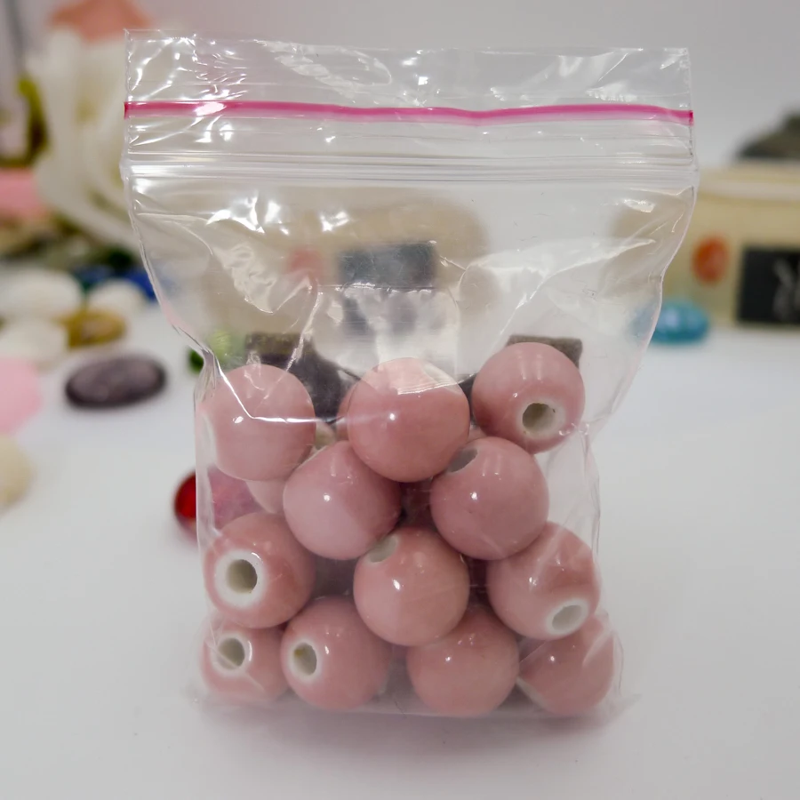 10# 40pcs Jingdezhen Ceramic Beads  Round  Not Silicone Porcelain Bead For Jewelry Making 10mm  Beads #A306C
