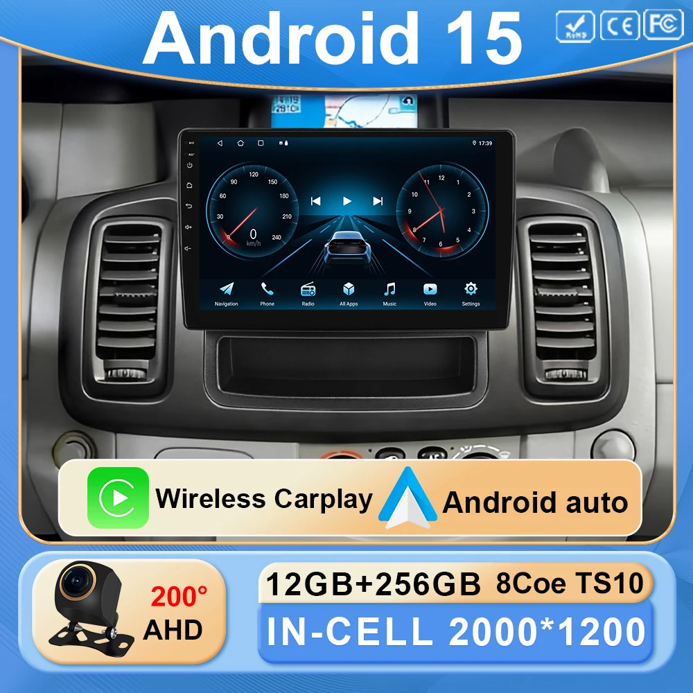 Rádio do carro de android 15 para renault trafic 2 para nissan primastar 2006 - 2014 reprodutor de vídeo multimídia navegação gps wifi dvd 2din