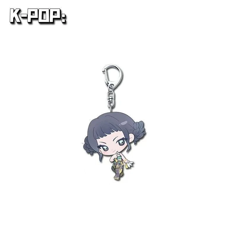 Kpop Demon Hunters Acrylic Keychain Pendant High Quality Cartoon Peripheral Student Backpack Decoration Fans Collection Gift