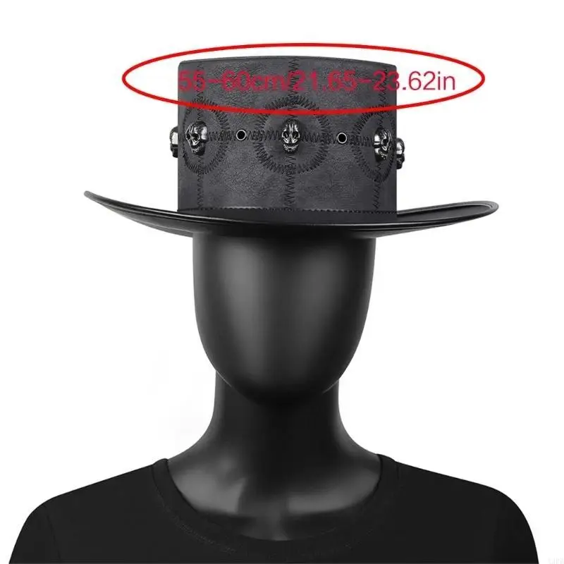Chapeau haut forme Steampunk, accessoire fête d'Halloween, chapeau pour femmes hommes