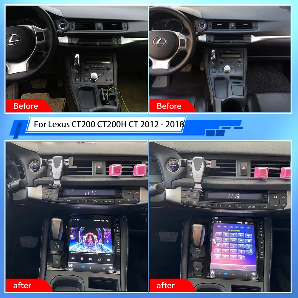 For Lexus CT200 CT200H CT 2012 - 2018 Android Car Radio 2Din Stereo Receiver Autoradio Multimedia Player GPS Navi Head Unit