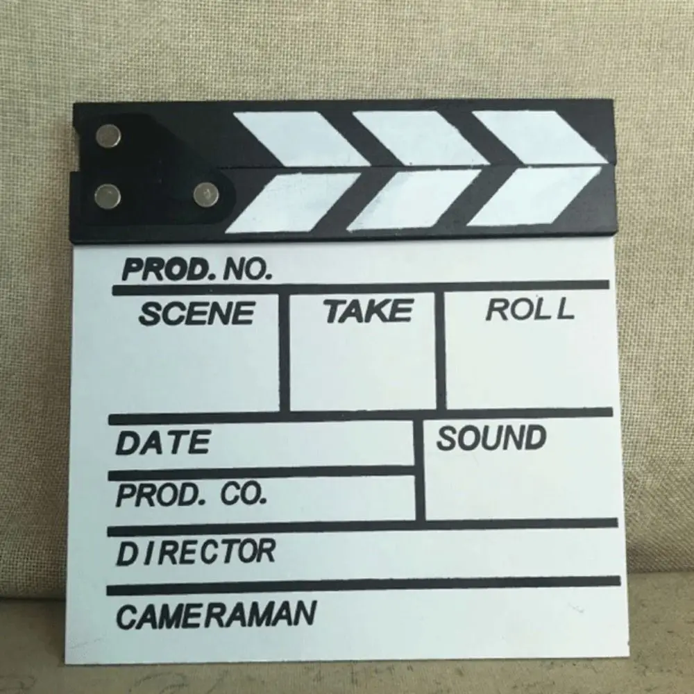 Ornamen Fotografi Papan Clapper Adegan Regisseur Kayu Papan Regisseur Papan Tepuk Tangan Kreatif yang Dipersonalisasi