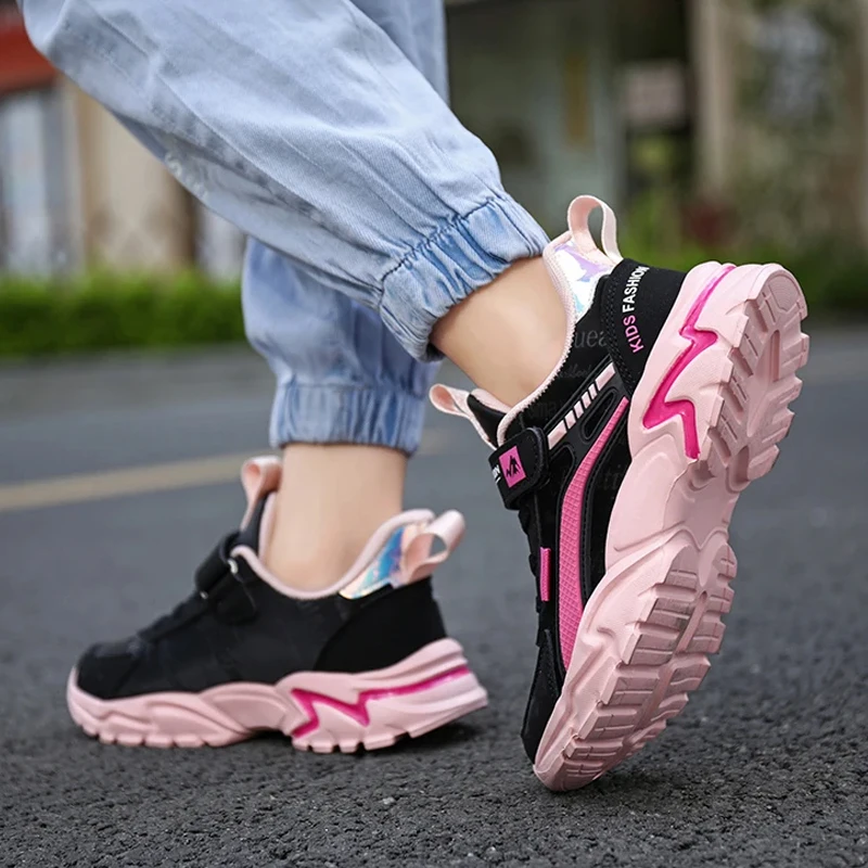 Trendy Kinder Casual Schuhe Mädchen Tennis Rutschfeste Student Kinder Outdoor Sport Lauf Sneaker Komfort Walking Schuhe – Detail 13