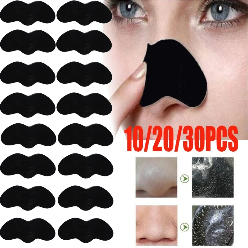 10/20/30PCS Nose Blackhead Strips Deep Cleansing Shrink Pore Acne Remover Treatment Mask Skin Care Nose Black Dots Pore Strips