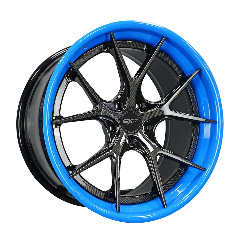 Velg Roda Serat Karbon Warna-warni 18-24 Inci, Hub Alloy Tempa Kustom, Suku Cadang Modifikasi Gaya Mobil