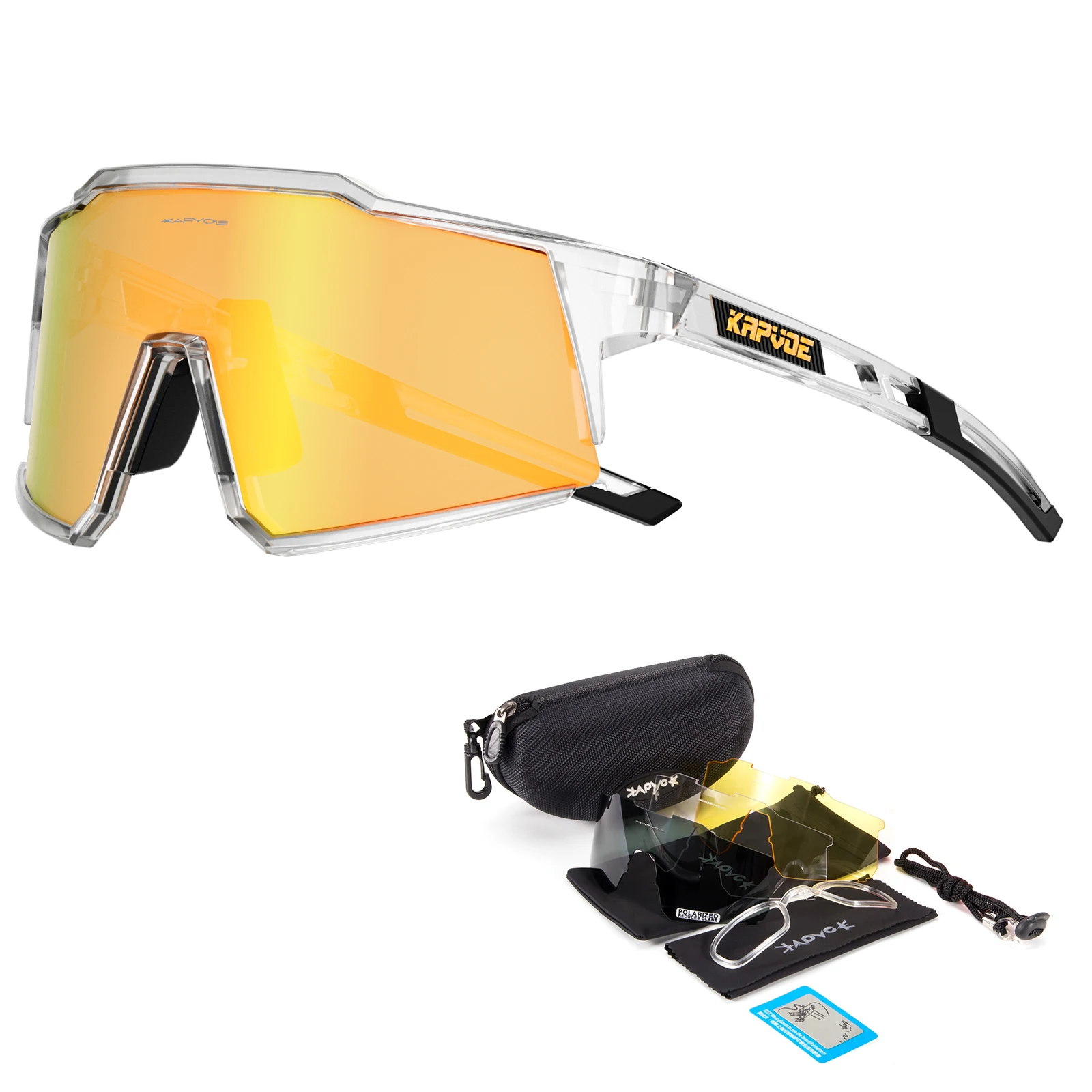 Kapvoe Sport Sunglasses Black 4