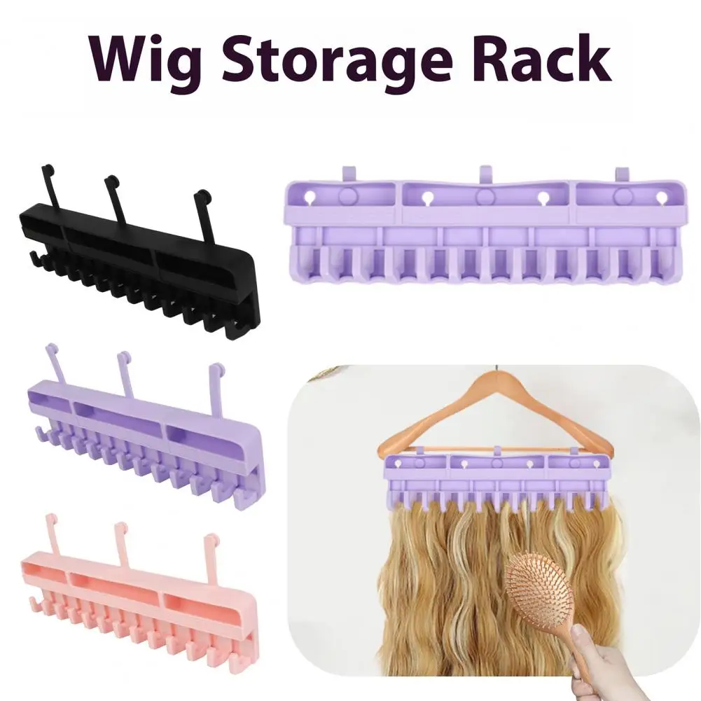 Hair Extension Holder Wig Storage Rack Multipurpose Easy to Install Wall Mounted Multiple Wigs Hanger Storage Organizer