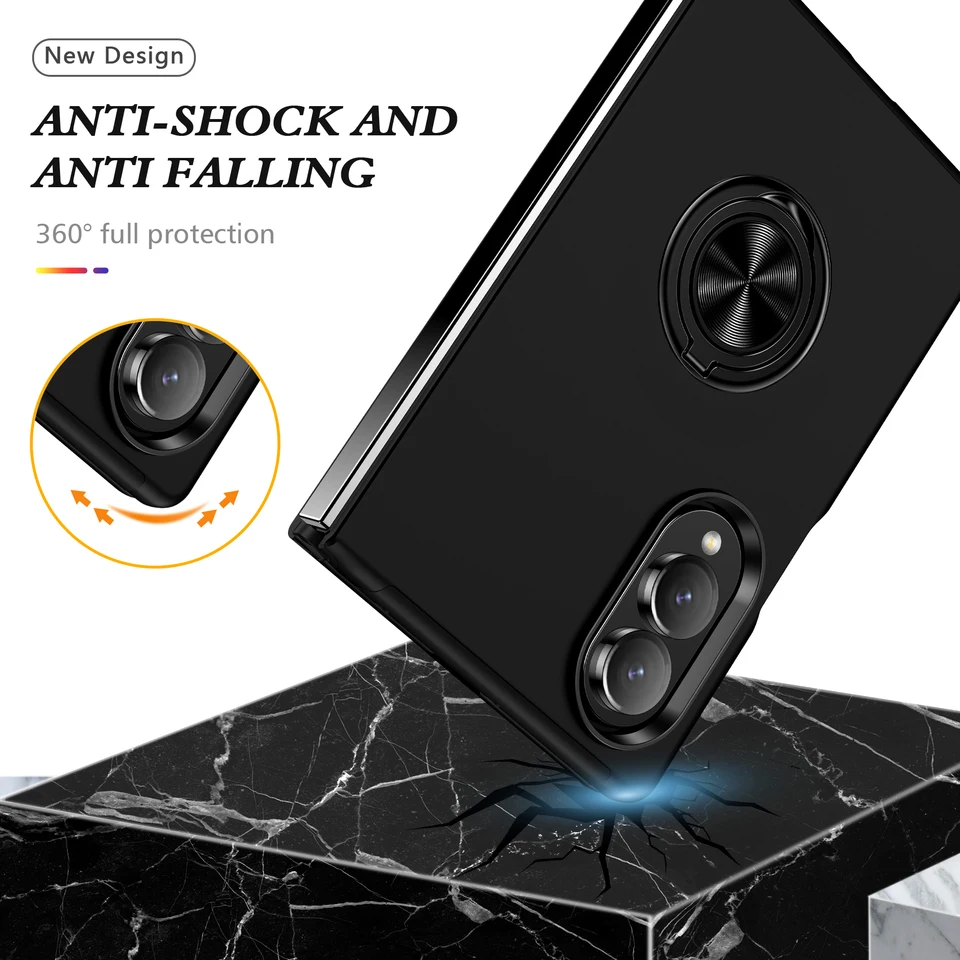Funda plegable con anillo y soporte para Samsung Galaxy Z Fold 8 Ultra 7 Fold8 Fold7 4