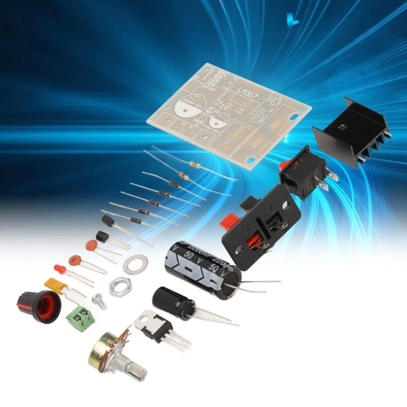 Regulated Power Supply DIY Kit Adjustable DC Power Supplies Board With Short Circuit Protection