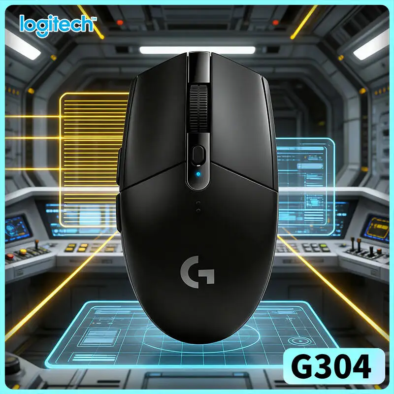 

Беспроводная игровая мышь Logitech G304 с сенсором HERO 12000 DPI, LIGHTSPEED, 1 мс, 9 месяцев автономной работы, точное движение курсора, для геймеров