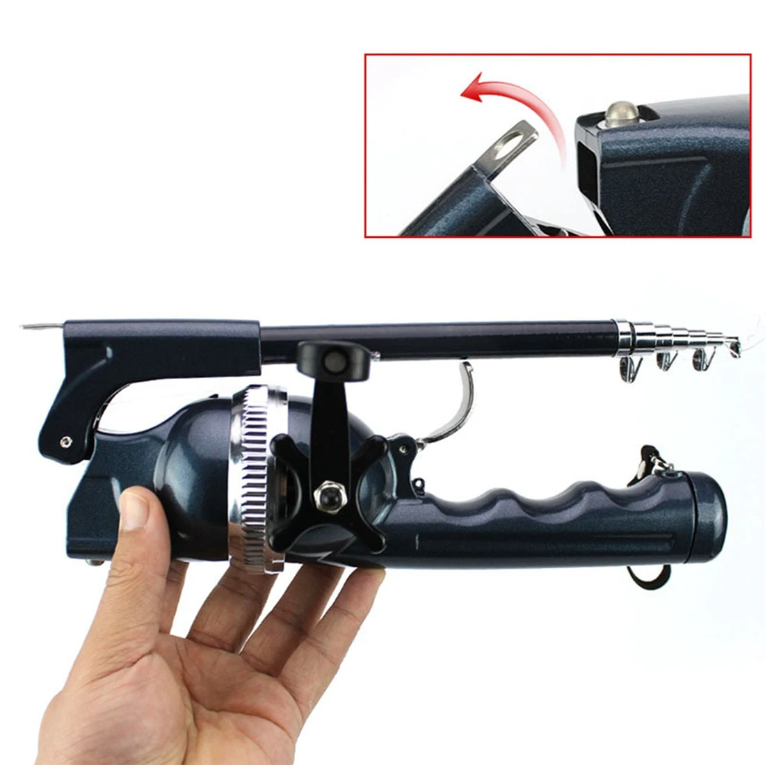 

1Set/Bag Portable Folding Fishing Rod with Reel Line Rod for Fish