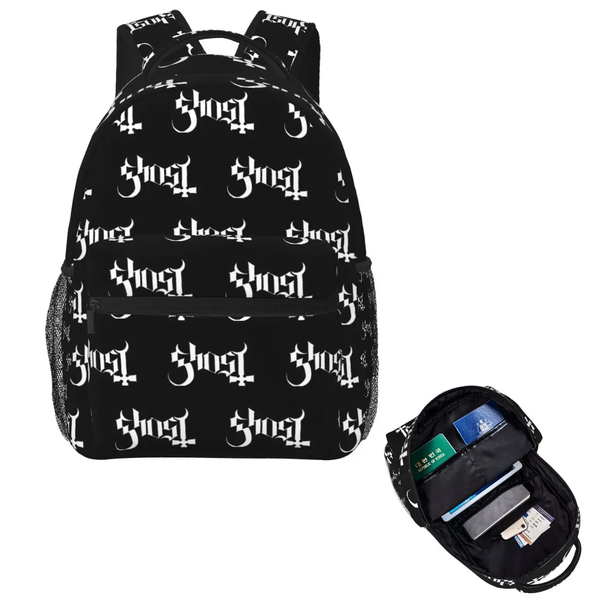 

Rock Band Ghost BC Backpack Hot Sale Daypack Large Capacity Children BookBag School Bag Shoulder Bags for Men Women