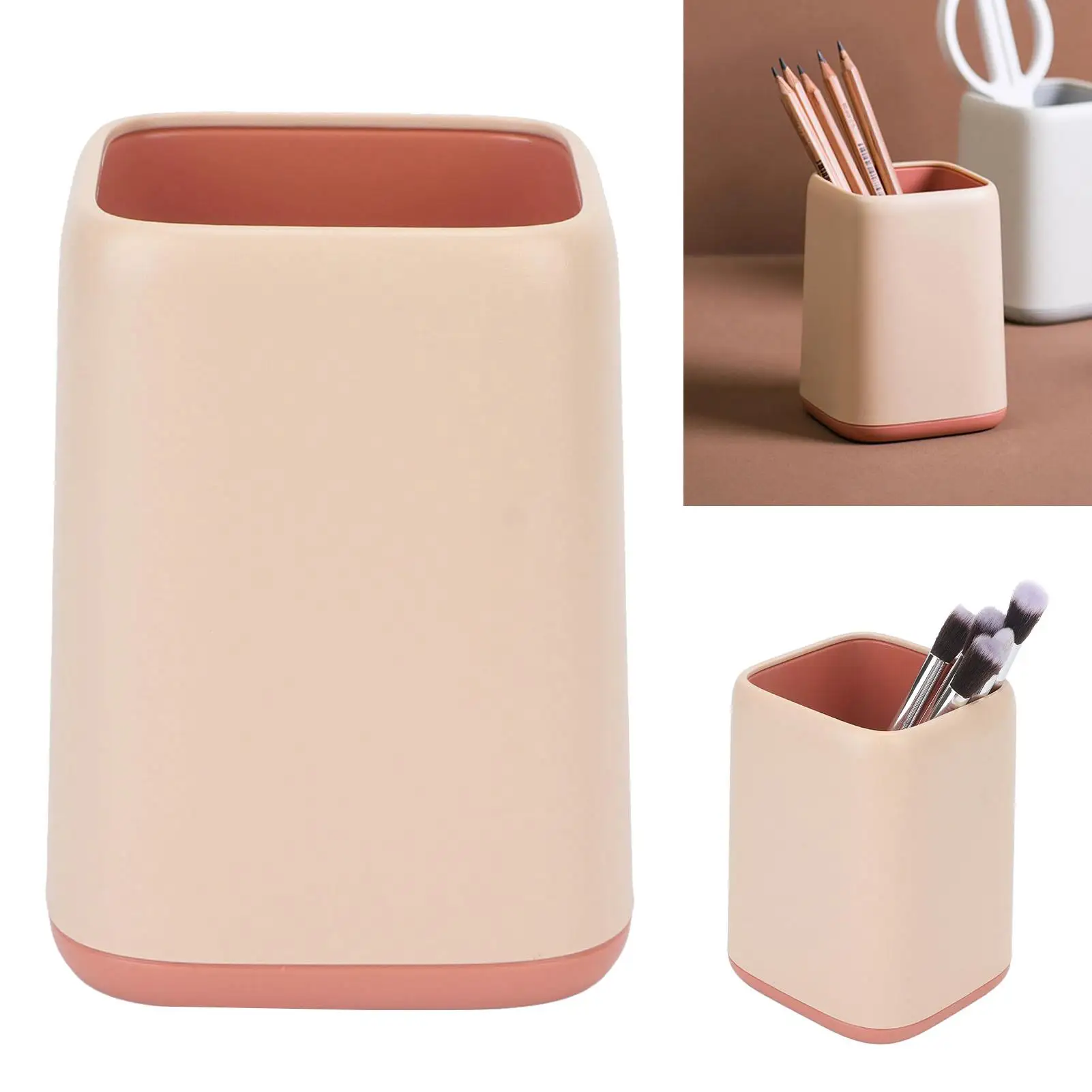 Desktop Pen Storage Box Stand Makeup Brush Holder for Office Organization