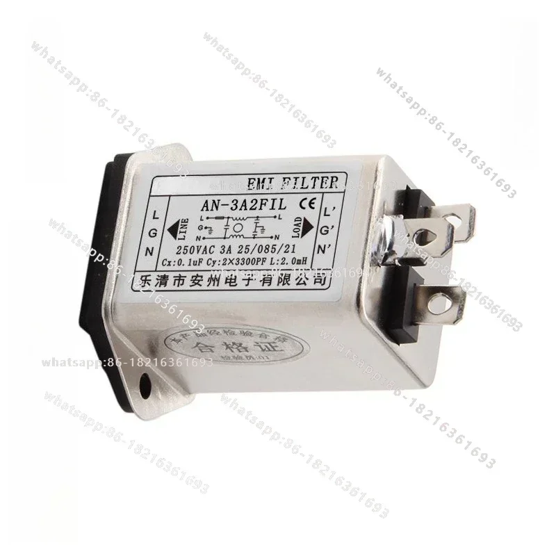 NEW 1PCS AN-10A20021 EMI Filter With Fuse Socket AN-6A20021, AN-3A20021